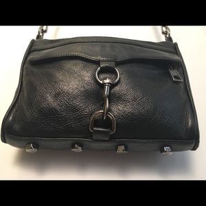 Rebecca Minkoff Mini Mac Crossbody Black Silver